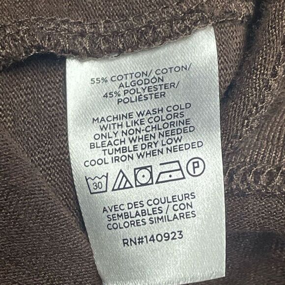 LOFT Brown Dolman Notched Button Neckline Top - Picture 6 of 6